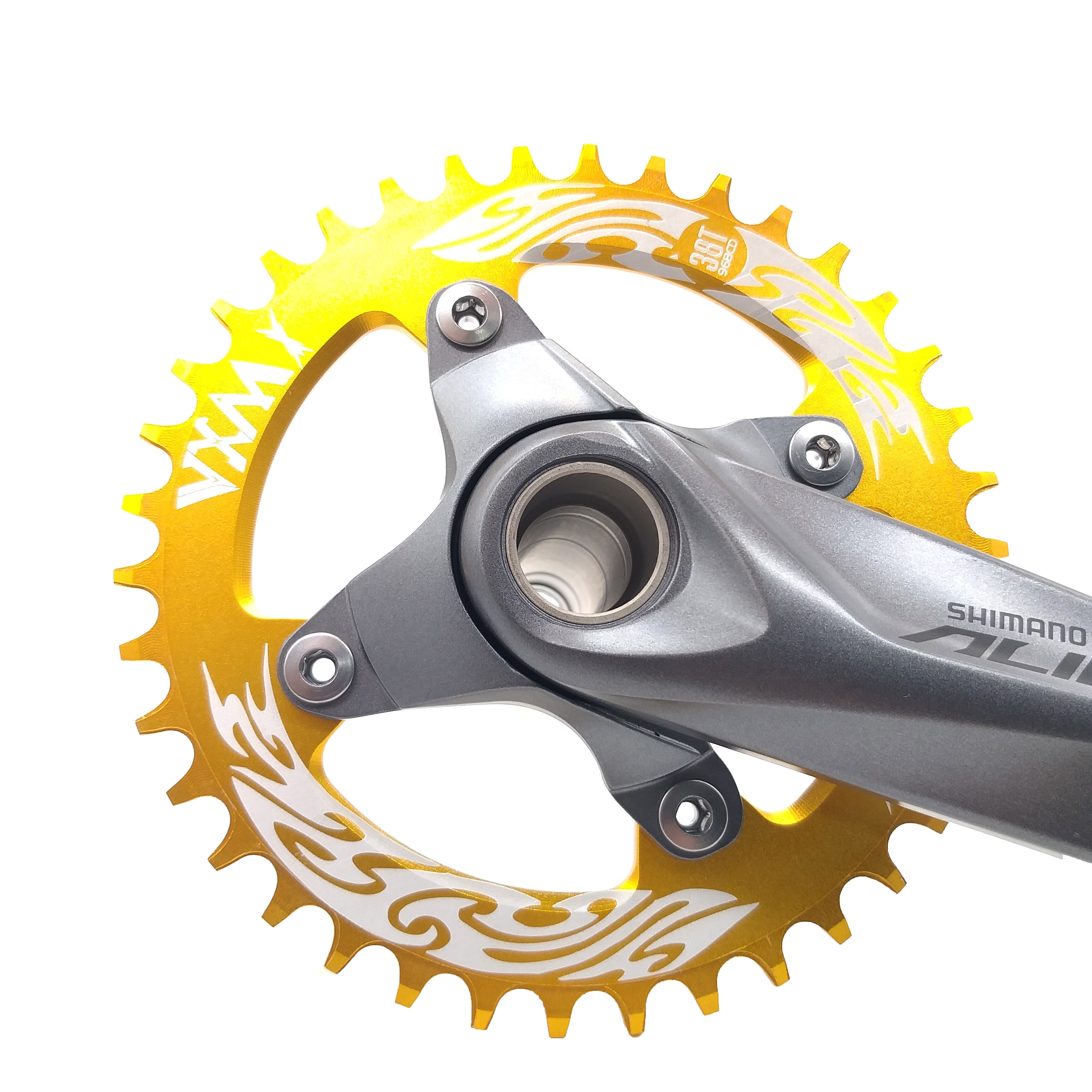 Shimano Alivio M4050 bike bicycle mtb crankset with VXM 96BCD Round Narrow Wide chainring 32T 34T 36T 38T Round with BB52