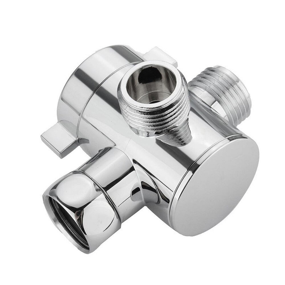 Adaptador T de tres vías de 1/2 pulgadas válvula desviadora de cabezal de ducha de bidé, válvula desviadora de 3 vías, accesorio de adaptador en T
