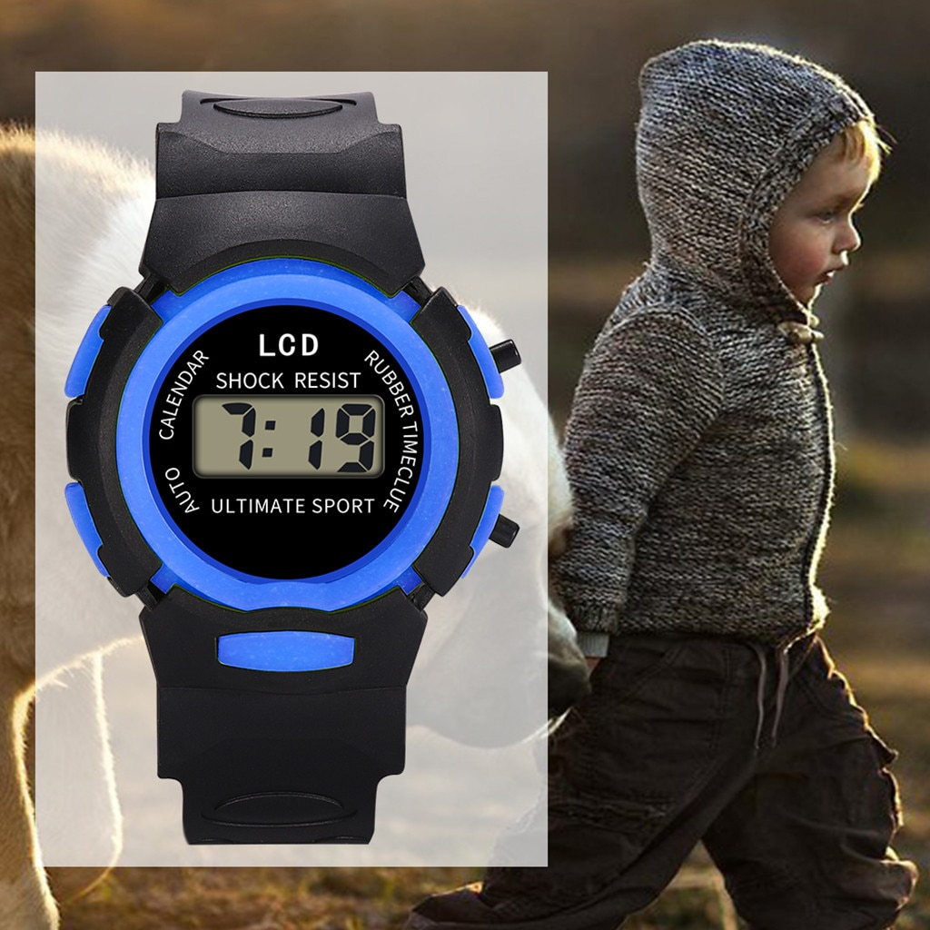 Kinderen Led Digitale Waterdicht Horloge Jongens Meisjes Sport Horloges Siliconen Rubber Horloge Kids Casual Horloge Cadeau # Cl