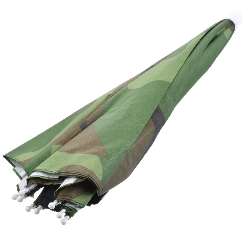 Sammenleggbar regnutstyr fiske lue hodeplagg paraply til fiske fotturer Strand lokk hode hattemaker utendørs camping