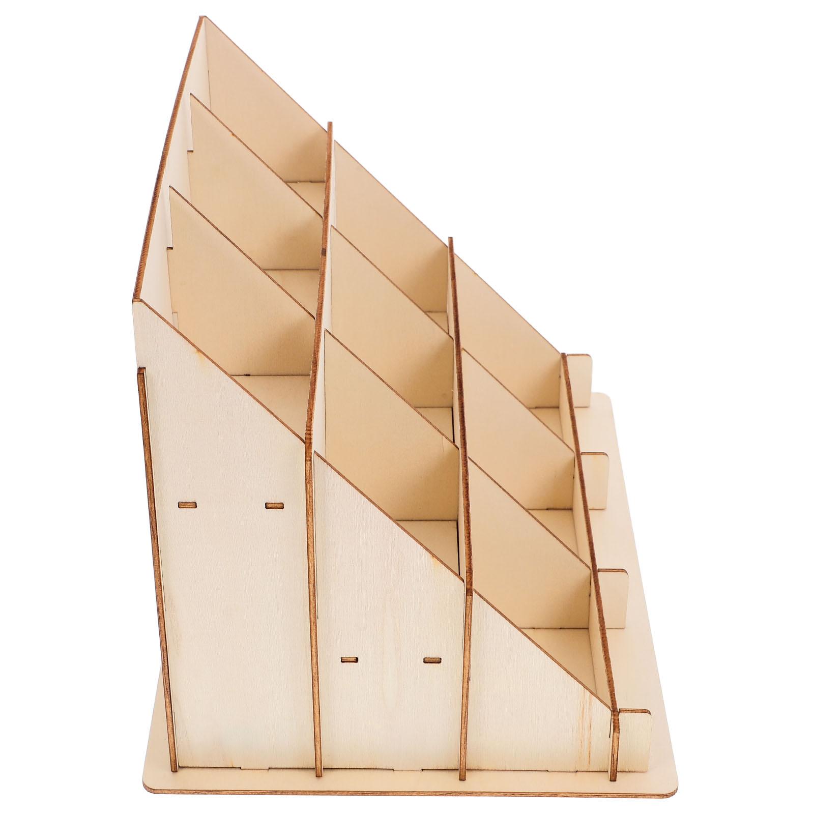 Wood Card Display Stand Business Rack Sturdy Desk ganizer Postcard Holder Retail Shelf Greeting Decor Spacious Multi