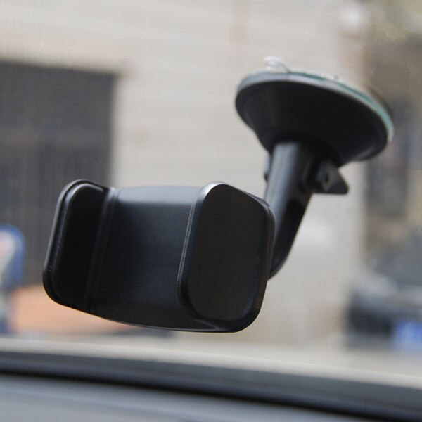 93Mm Uitschuifbare Voorruit Auto Houder 360 Draaibare Car Telefoon Houder Universele Gps Stand Mount Ondersteuning Vensterglas Auto Houder: black