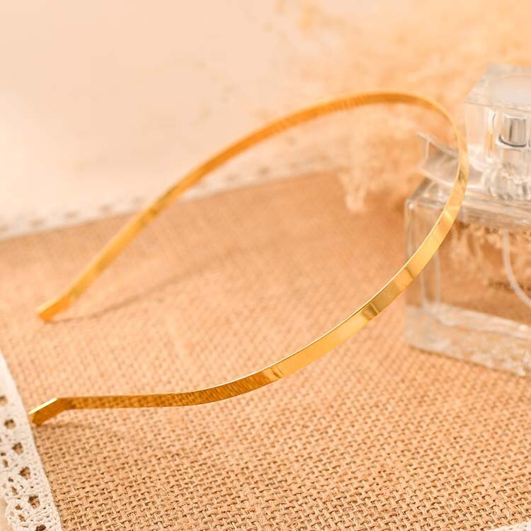 50 Pcs/Lot 1.2mm 3mm 5mm 7mm 10mm Metal Headband Silver Gold Black Hairband for Girls DIY Crafts Hair Hoop Headwear: Lavender