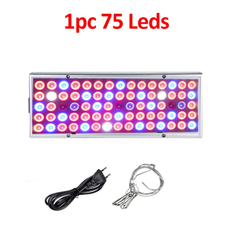 Indoor Led Full Spectrum Grow Light Phyto Lamp Phytolamp For Plants UV IR Led Lights For Plants Garden Hydroponic Lamp Grow Tent: 1pc 75Leds / EU