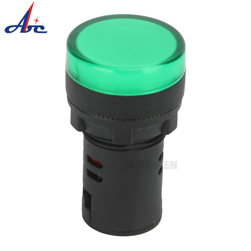 Lampe Pilot-signal-lys ledet-strøm-indikator 22mm- panel 220v 24v montere 380v 12v 110v rød hvit gul grønn