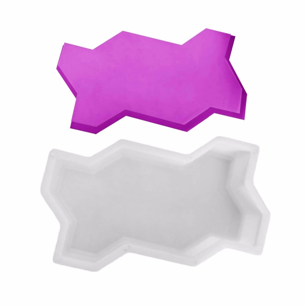 DIY Three Wave Shape Plastic Pavement Mold Garden Paths Maker Concrete Mould Cement Brick Molds Paving Slabs Garden Stone Maker