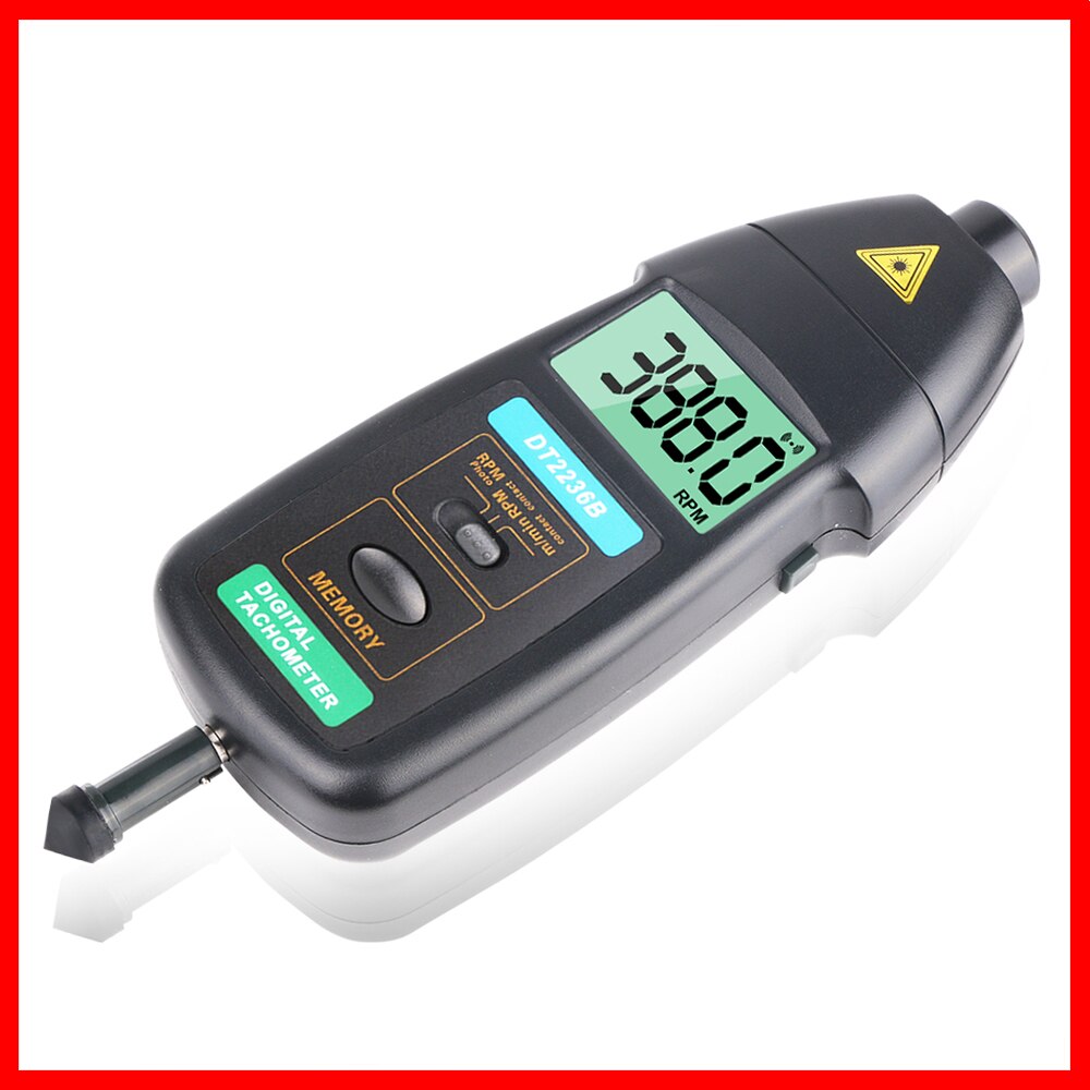 Portabel Handheld LCD display Tachometer surface speed sensor flute vails to measure speed and length of wire RZ DT2236B