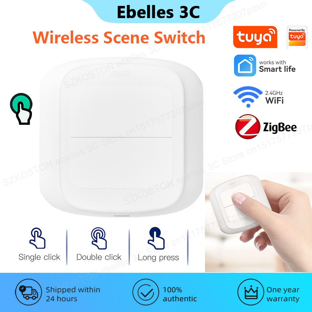Tuya ZigBee inteligentny zegarek wi-fi 2 banda 6 scena przełącznik robić montażu ściennego moduł sprytny życie APP pilot bezprzewodowy automatyka