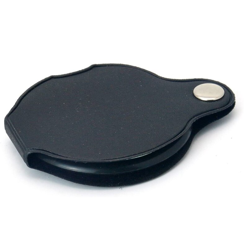 Folding Fold Away Pocket Magnifying Glass Magnifier Lens 3X Magnification Folding Leather Case Magnifying Glass