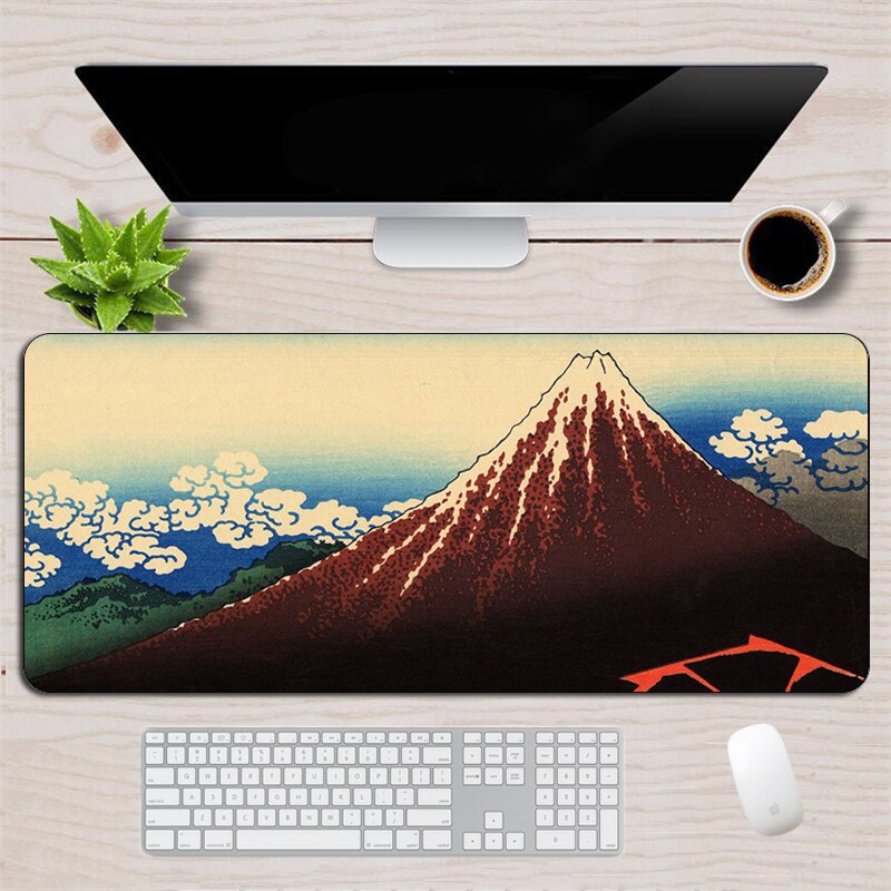 Large Gaming Mouse Pad Japan The Great Wave of Kanagawa Computer MousePad Gamer Rubber XL Speed Notebook Keyboard Desk Mat