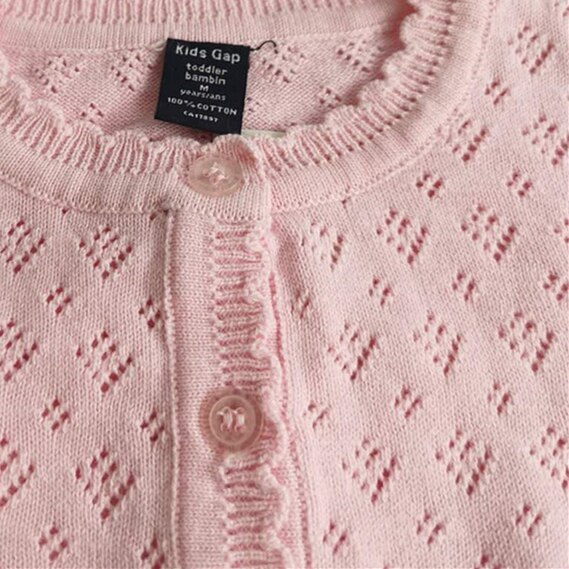 Bianco Della Ragazza Cardigan Bambini di Autunno della Molla Cotone A Maniche Lunghe Maglione Della Ragazza Per 2 3 4 6 8 10 Anni 2016 delle ragazze del Cappotto AKC165016