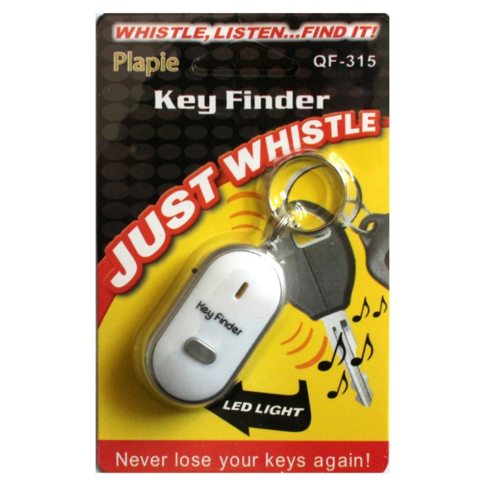 Anti-Lost Key Finder Smart Find Locator Keychain Whistle Beep Sound Control LED Torch Portable Car Key Finder