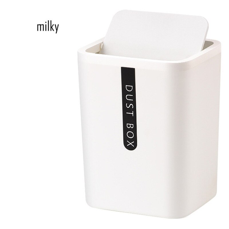 Mini Small Waste Bin Desktop Trash Can Garbage Basket Home Table Plastic Office Supplies Dustbin Sundries Barrel Box: T1