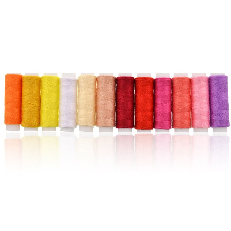 24 Pcs 402 Cotton Sewing Thread Polyester Sewing Material Accessories Sewing Thread Set