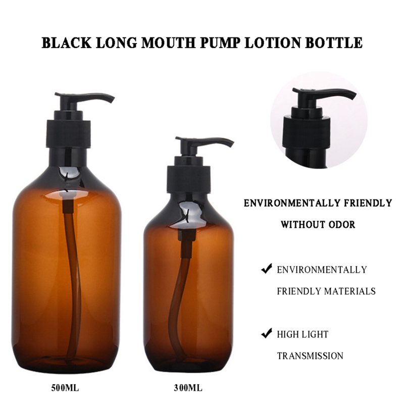 Braun Kunststoff Nachfüllbare Shampoo Flaschen Leere Seife Spender Gläser Für Shampoo Gedrückt Flasche Dusche Gel Lotion Container # L3
