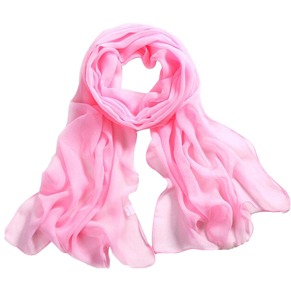 Halsduk kvinnor gul lång mjuk tunn wrap lady sjal chiffong halsdukar enfärgade strand halsdukar för tjejer och kvinnliga foulard femme