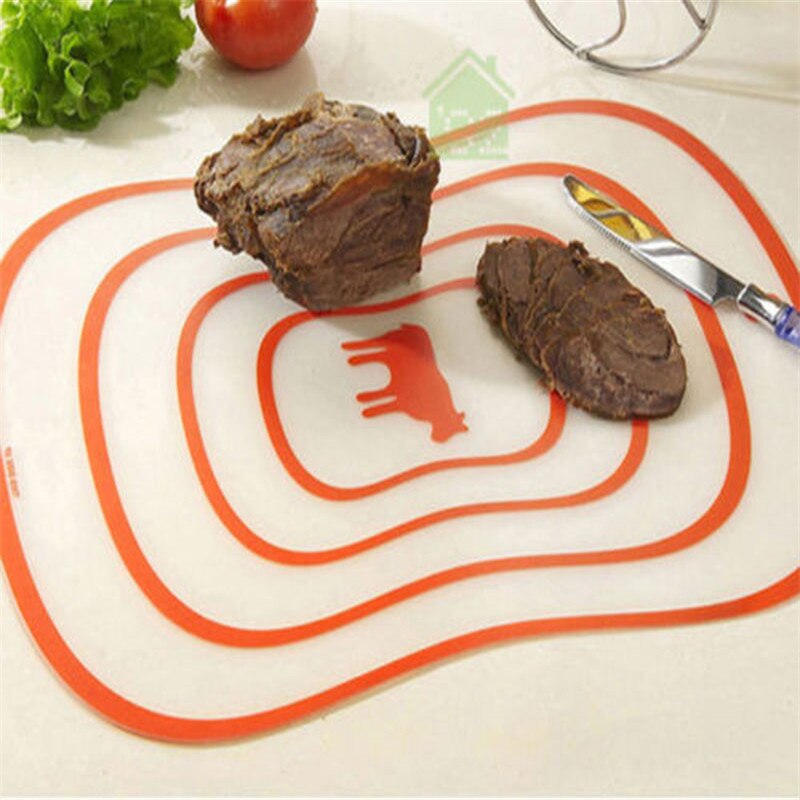 Flexible Kitchen Plastic Chopping Block Meat Fish Cutting Board Breadboard Non-slip Frosted Antibacteria Fruit Cutting Block