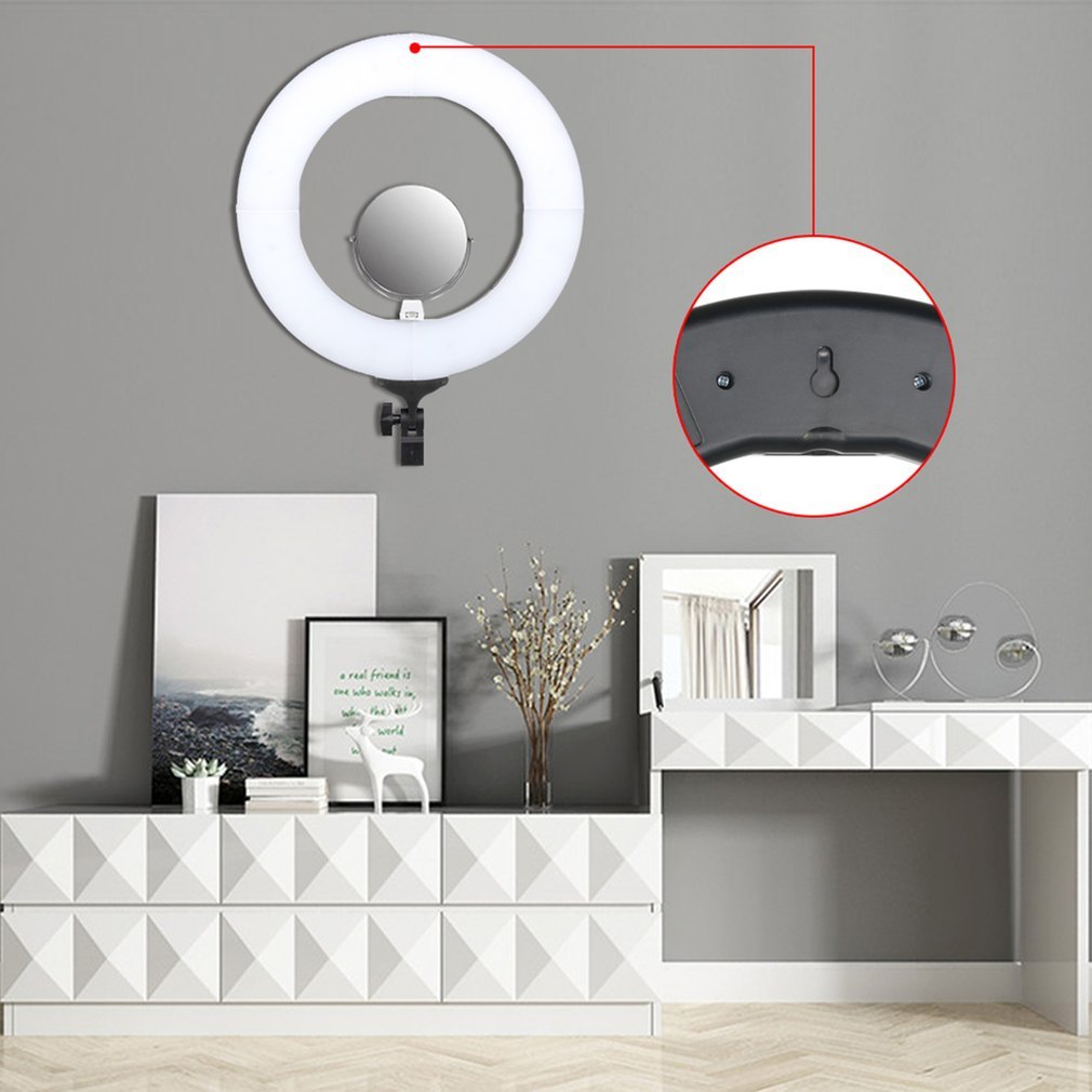 ZOMEI Photography Lighting Video Photo Studio Kit 14inch 18inch LED Ring Light For Camera 5500K US Plug With Holder