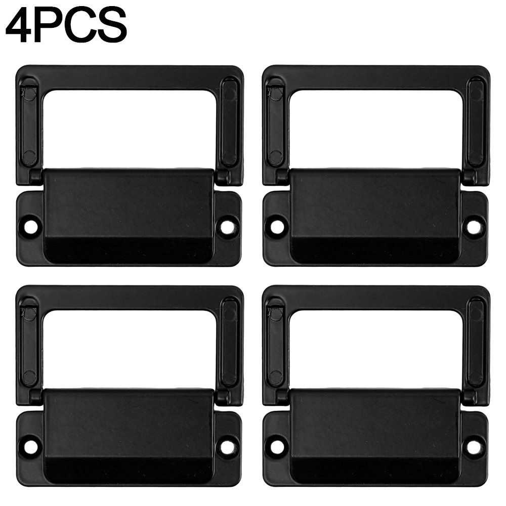 1/6 Stuks Lade Verborgen Opvouwbare Handvat Kast Verborgen Pull Zinklegering Zwarte Platte Kast Handgrepen Meubelbeslag Accessoires: Rood