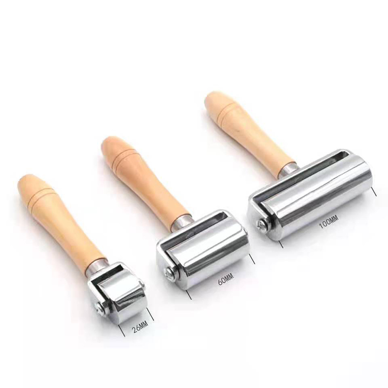 Leather Roller Metal Tool Roller Edge Holder Glue the inside and squeeze the bubble flattening Flattening tool Size 26/60/100mm