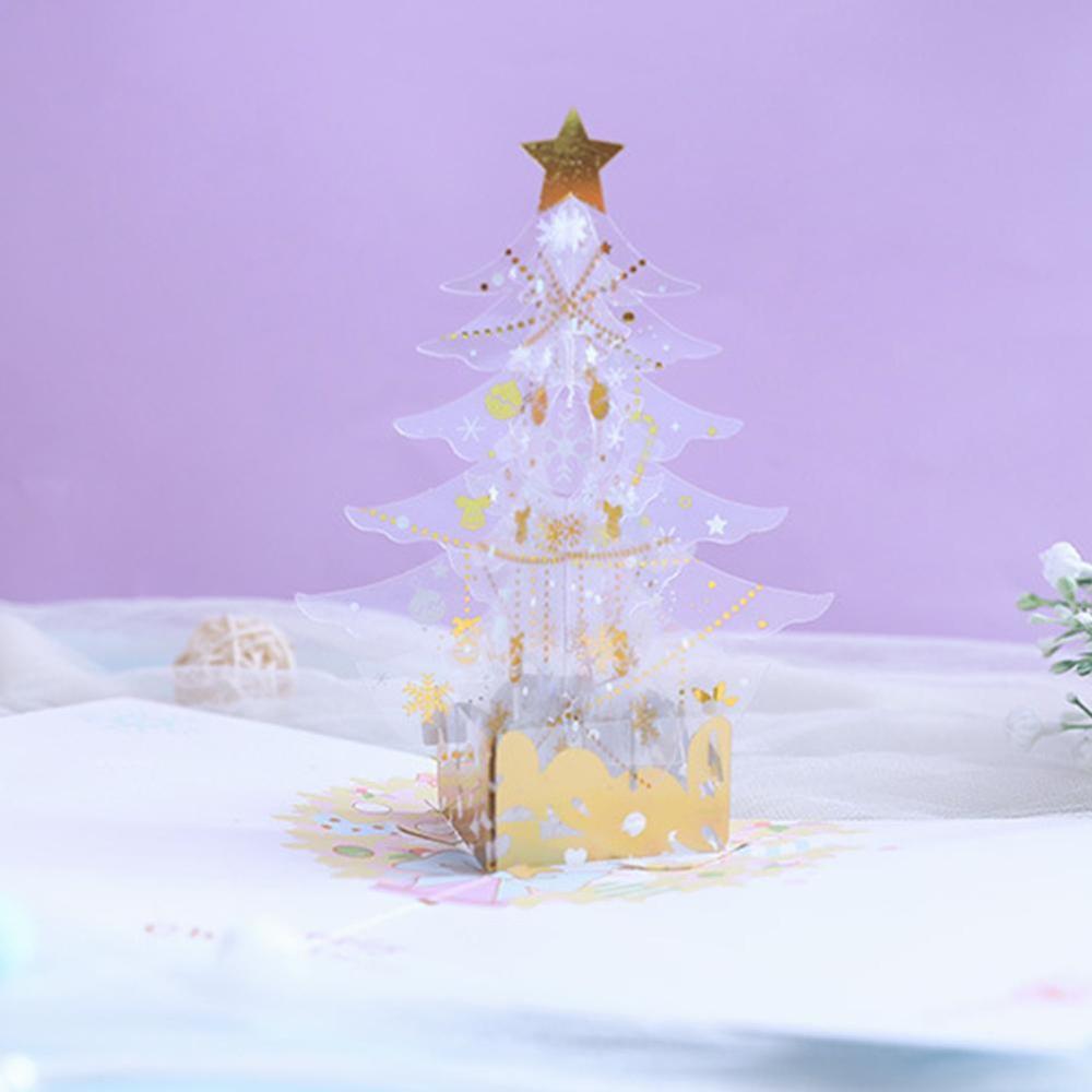 Crystal Kerstboom Wenskaart Kerstkaart 3D Up Kaarten Vrolijk Kerstfeest Winter Wenskaarten
