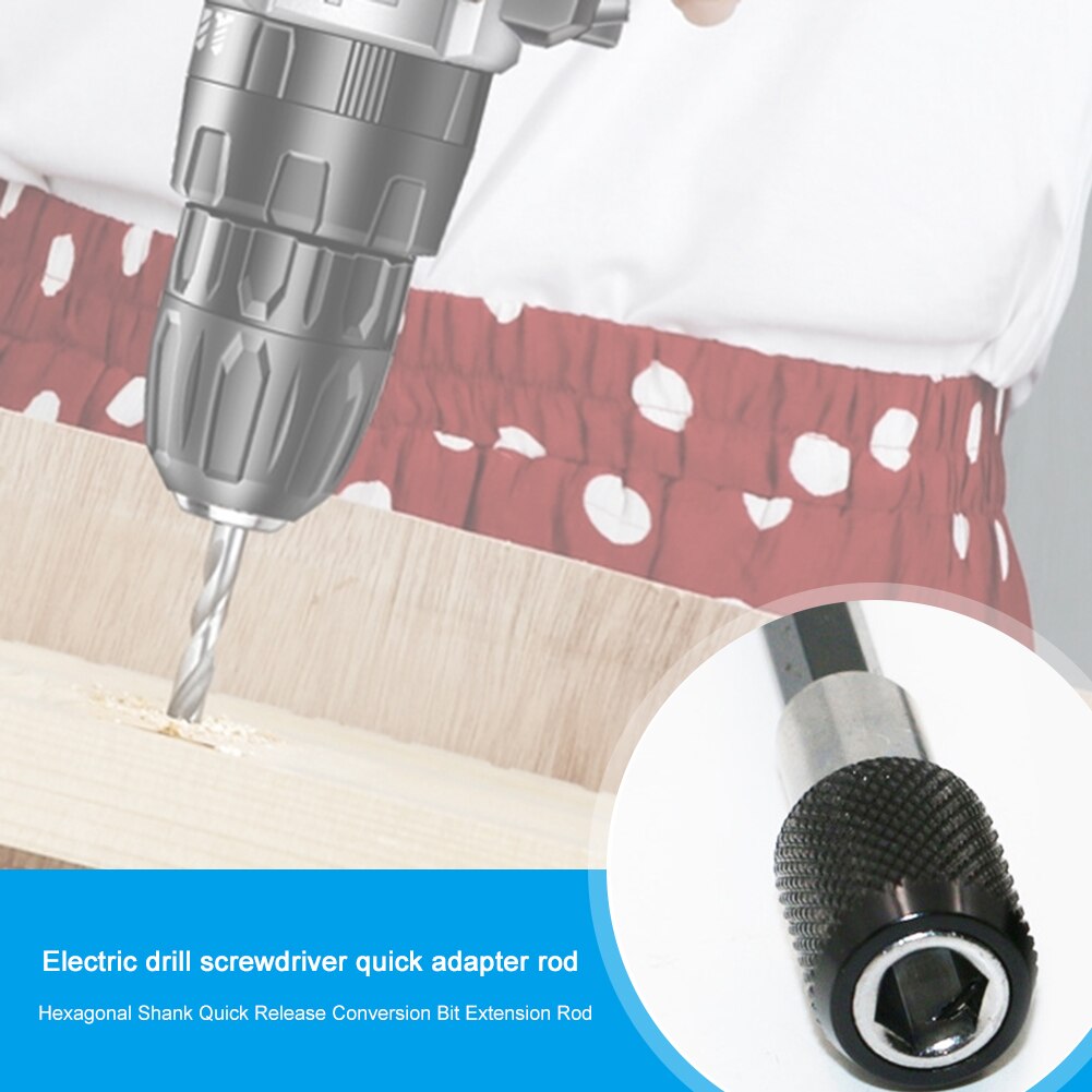 1/4 inch Hex Shank Quick Release Screwdriver Magnetic Bit Holder Self-Locking Connecting Rod Extension Bar