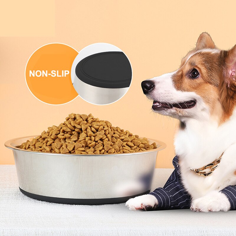 Benepaw Honden Voerbak - RVS & Siliconen Mat - Morsvrij - S/M/L - Vaatwasmachinebestendig