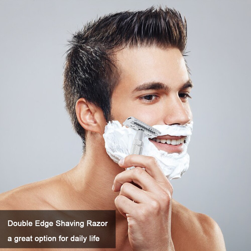 Stainless Steel Razor Safety Razor Household Traditional Men's Double Edge Shaving Razor Manual Beard Razor Shaving Tool
