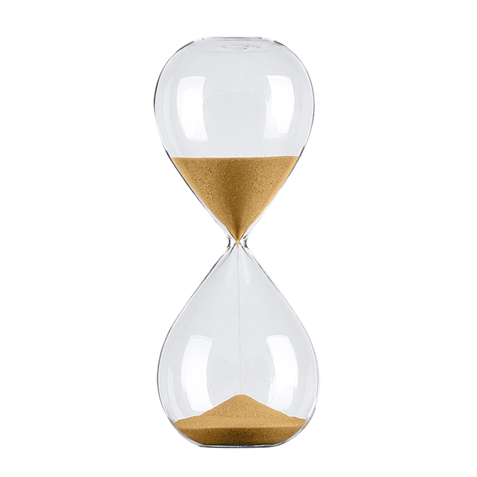 Sablier de verre minuterie de sable de cuisine 1 heure outil de gestion du temps 1 heure personnalité créative ornements en verre 5/30/60 Minutes: Or / 60min