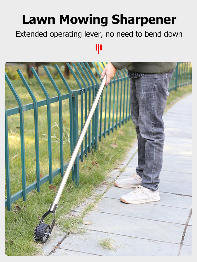 Garden Edger Lawn Tool Wheeled Manual Edging Machine Grass Trimmer Lawn Edge Grinder Lawn Mower Cutter Weeder Cutting Machine