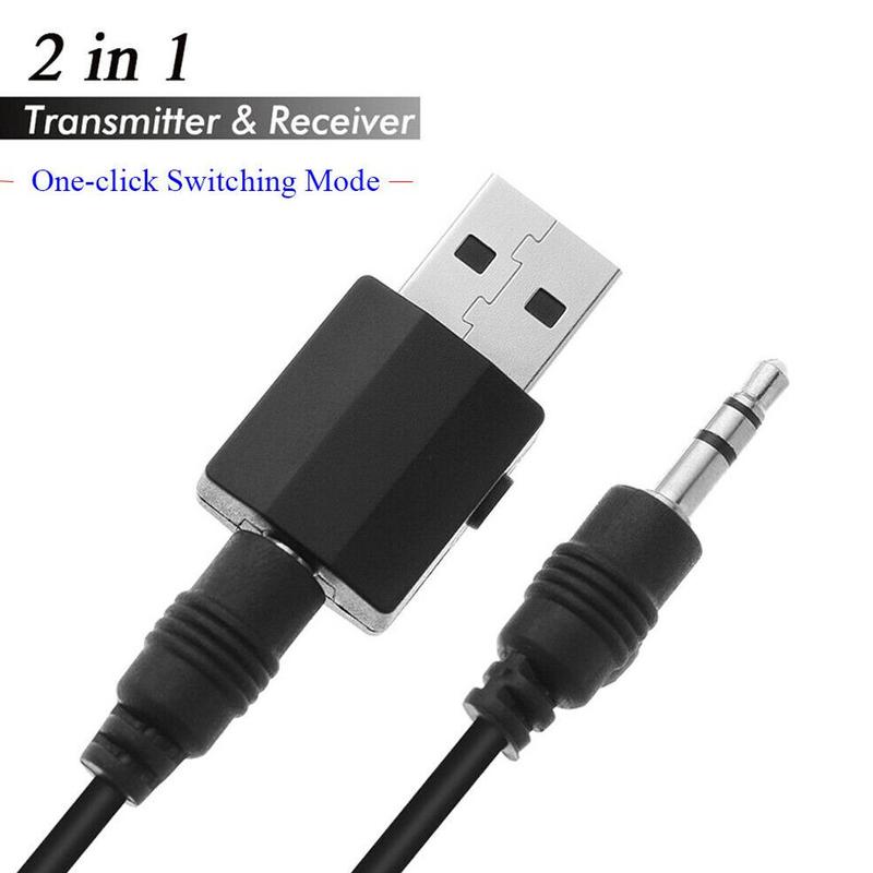 Bluetooth 5.0 Adapter Ontvanger En Zender 2 In Speaker Hifi Aux 1 Met Voor Tv Auto 3.5Mm Knop Stereo adapter Adapters W6F4