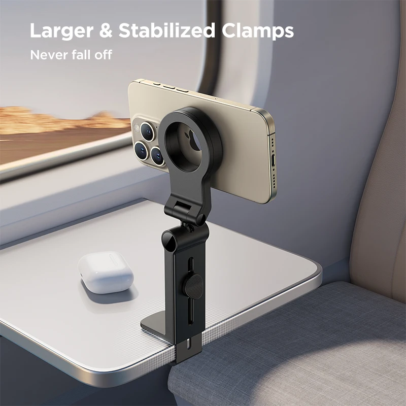 JOYROOM dla Magsafe uchwyt na telefon samolotowy niezbędne akcesoria podróżne zestaw głośnomówiący uchwyt na telefon samolotowy dla iPhone 16 Pro Max etui magnetyczne
