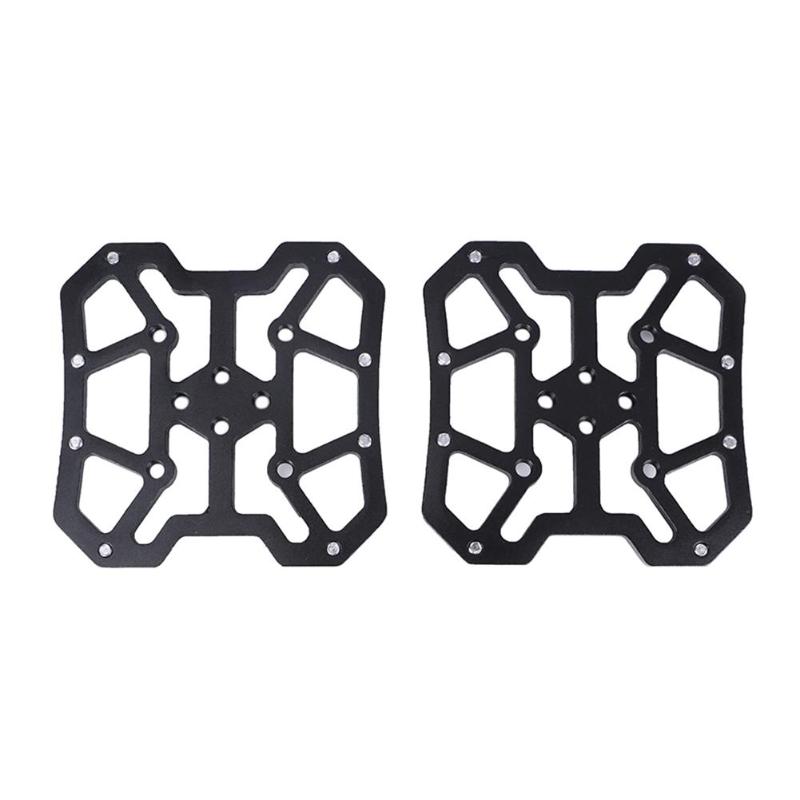 2pcs Aluminum Alloy Bicycle Clipless Pedal Platform Adapters for SPD KEO Pedals MTB Mountain Road Bike Accessories Cycling Parts: Black