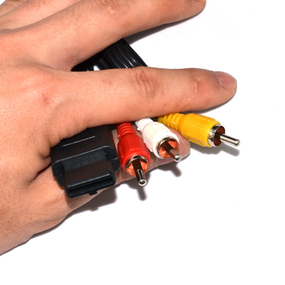 Cable de vídeo AV TV RCA para Game cube, para SNES, Nintendo 64, 180cm, 6 pies, 10 Uds.,