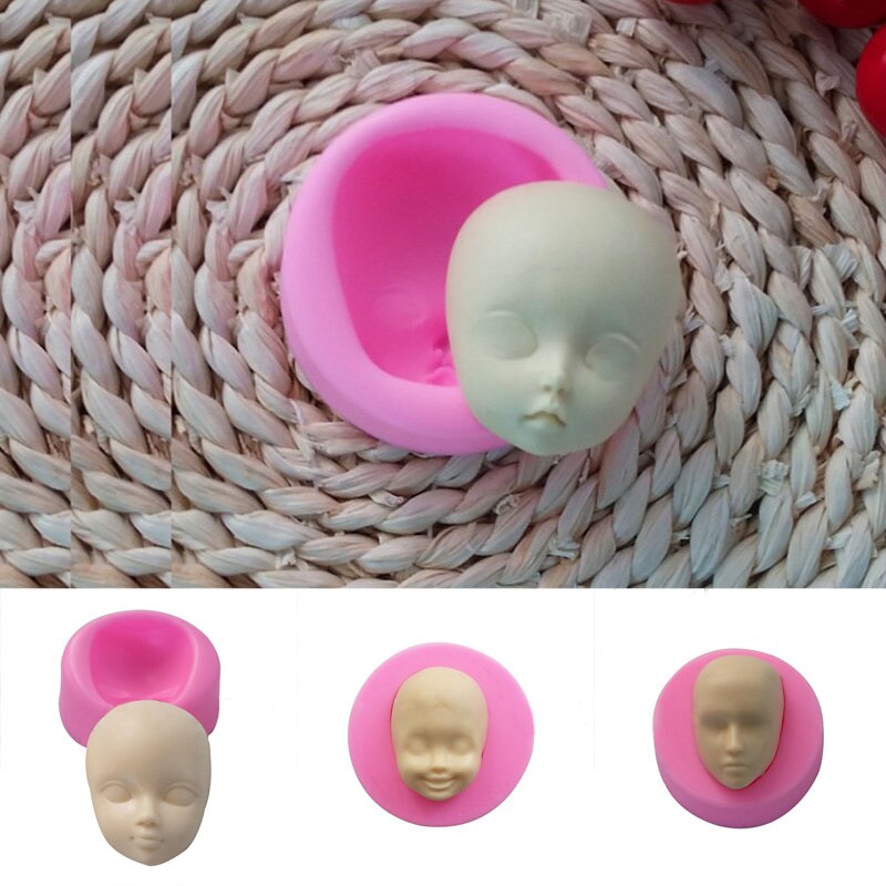 Girl Head Polymer Clay Fondant Cake Decorating Tool Human Face Chocolate Candy Jelly Baking 3D Baby Face DIY Boy Faces