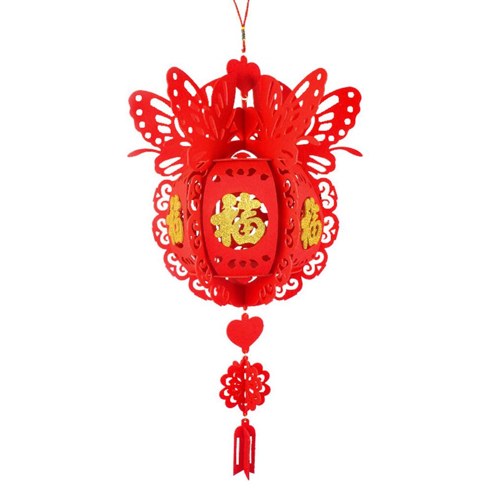 88CM Waterproof Good Fortune Red Paper Lanterns for Chinese Year Spring Festival Party Celebration Home Decor: butterfly Fu