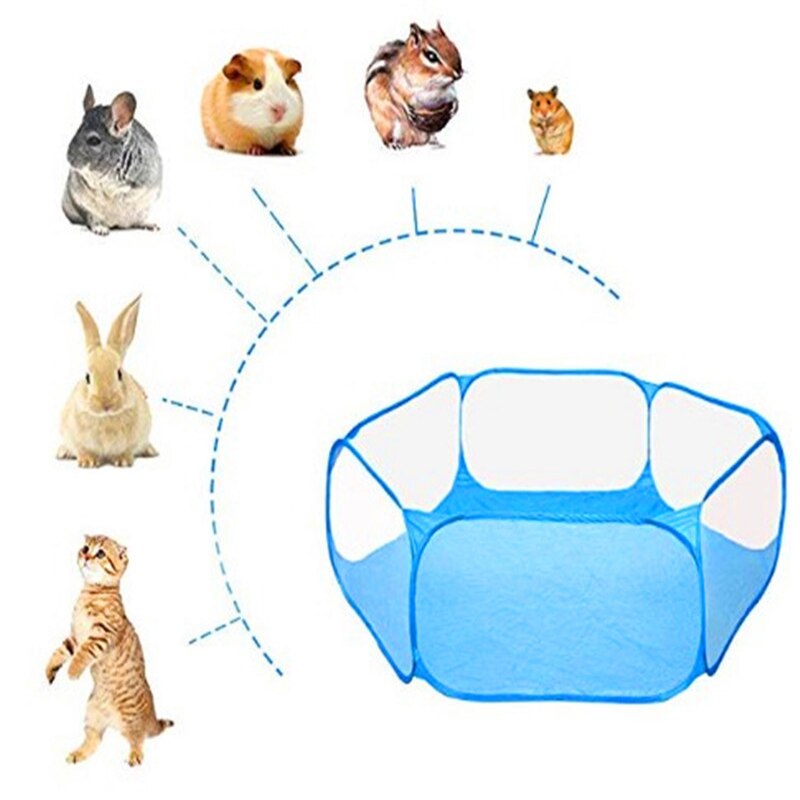 Pet Playpen Portable Open Indoor / Outdoor Small Animal Cage Game Playground Fence for Hamster Guinea- Pigs