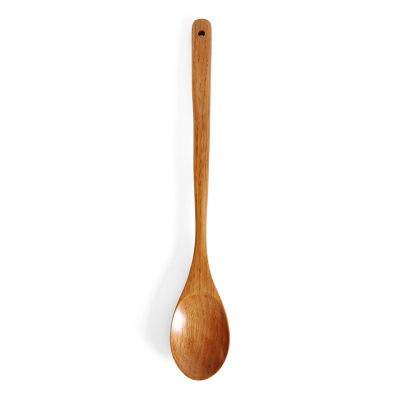 Cucchiaio di legno a manico lungo del cucchiaio di legno gigante a 16.5 pollici per cucinare e mescolare l&#39;utensile da cucina B03E