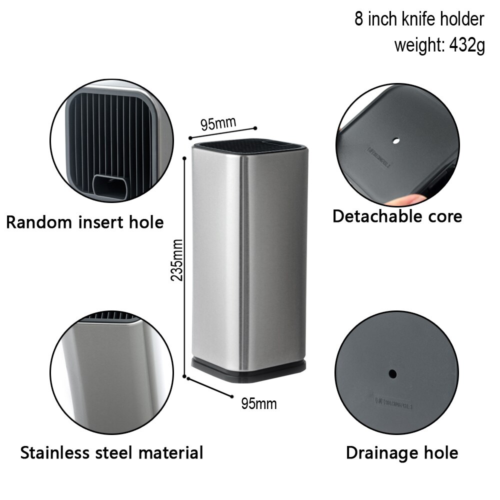 Juego de cuchillos Damasco de acero inoxidable 3cr13, utensilio de cocina para cortar pan, Santoku, Chef, accesorio de cocina: 8 inch Knife Holder