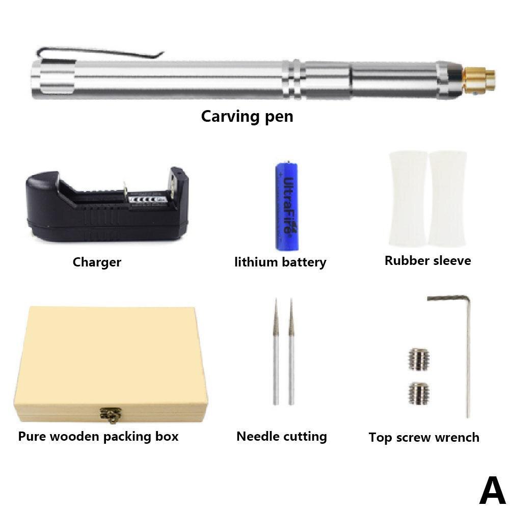 Mini Cordless Electric Engraving Pen, 60W 33000rpm DIY Grinder, Engraving Sander, Polisher, Manual Polishing Tools: Default Title