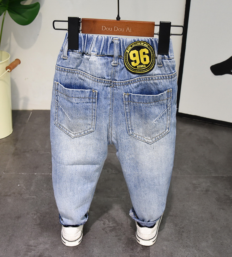 Spring Autumn Style Baby Boy Jeans Pants 2-6years Age Kids Boys Denim Jeans Boys Trousers Pure Cotton 2-6years