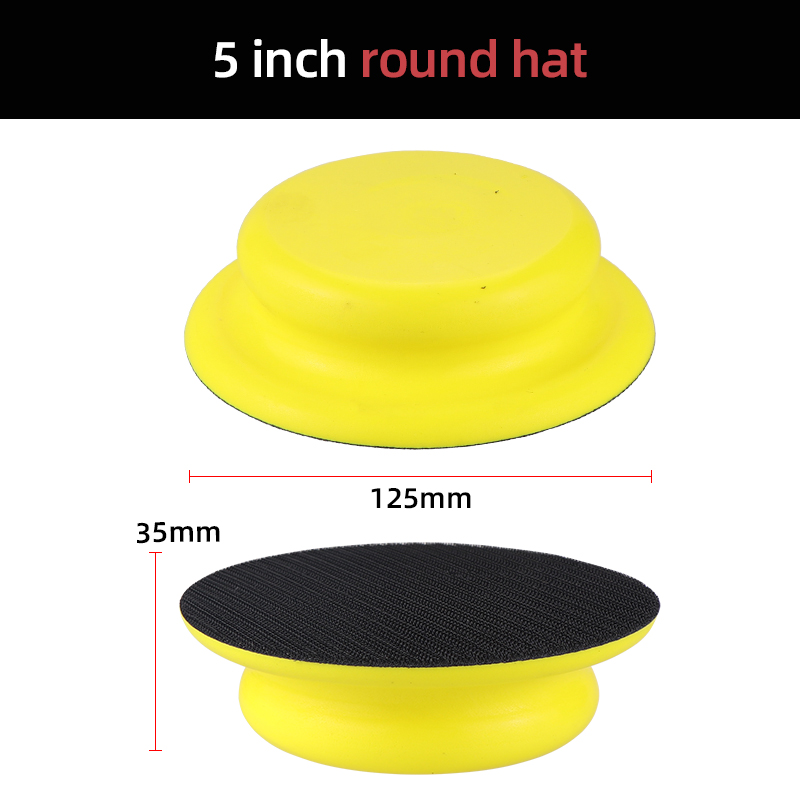 Slipeskiveholder sandpapirunderlag poleringspute håndslipekloss pu-skum slipeskive: Oransje