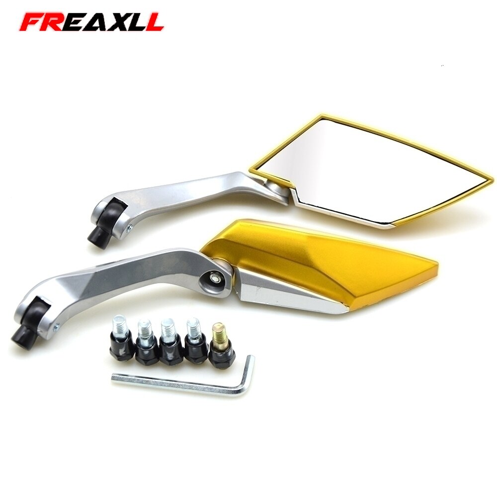 Rétroviseurs latéraux de rétroviseur pour Honda | Accessoires de moto pour Honda MSX125 MSX 125 PCX 125 150 CBR 600 F4 F4i CB600 HORNET CRF250M: Gold