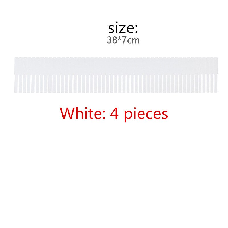 Verstelbare Plastic Lade Divider Diy Opslag Planken Huishoudelijke Gratis Combinatie Partitie Boord Ruimtebesparend Divisie Gereedschappen: white 4 PCS