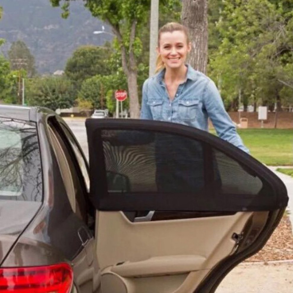 Bil solafskærmning bil solskærm anti-myg sort gasbind vinduesbeskyttelsesdæksel sort sand anti-mide isolering bagdør