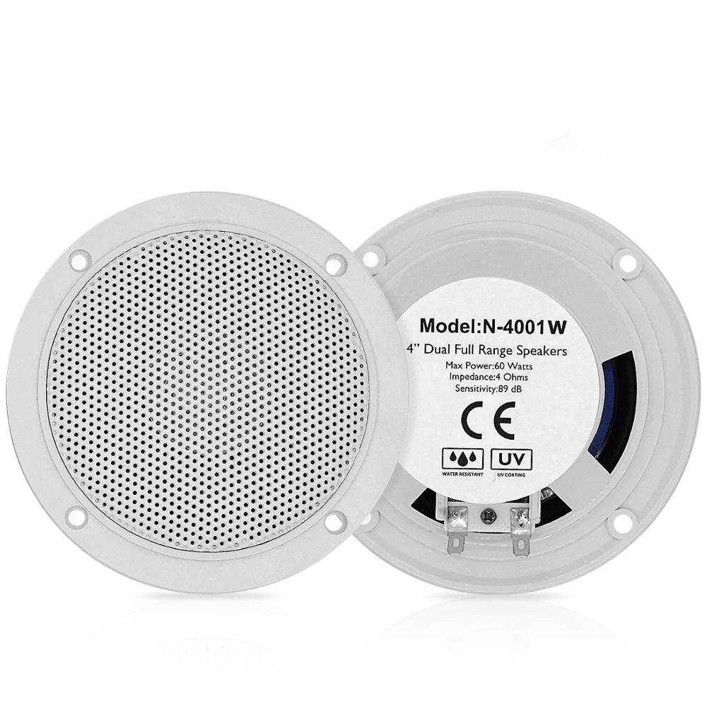 120W 4 "étanche Marine blanc haut-parleurs 2 voies gamme complète stéréo bateau haut-parleur 1 paire