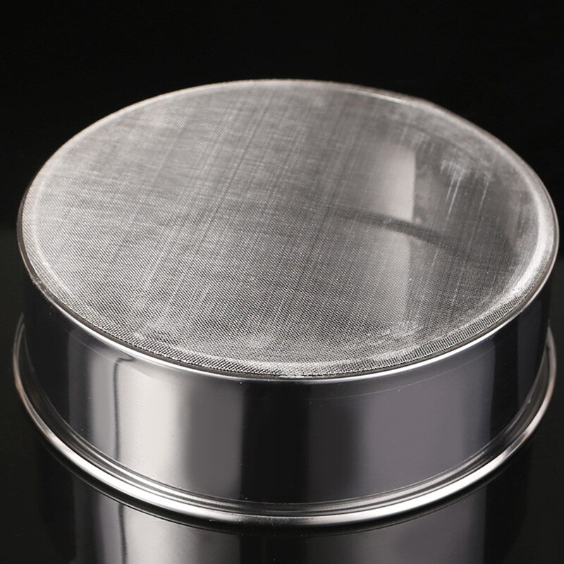Stainless Steel Fine Mesh Strainers Flour Sieve 40 Mesh Round Sifter for Baking Cake Bread 6, 8,10, 12Inch Set of 4