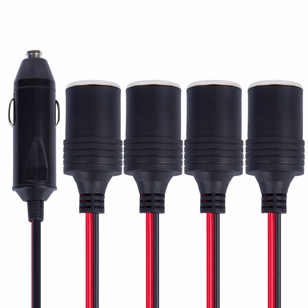 Kwokker universele autolader sigarettenaansteker splitter 12v stopcontact stekker stroomadapter connector auto verlengkabel adapters