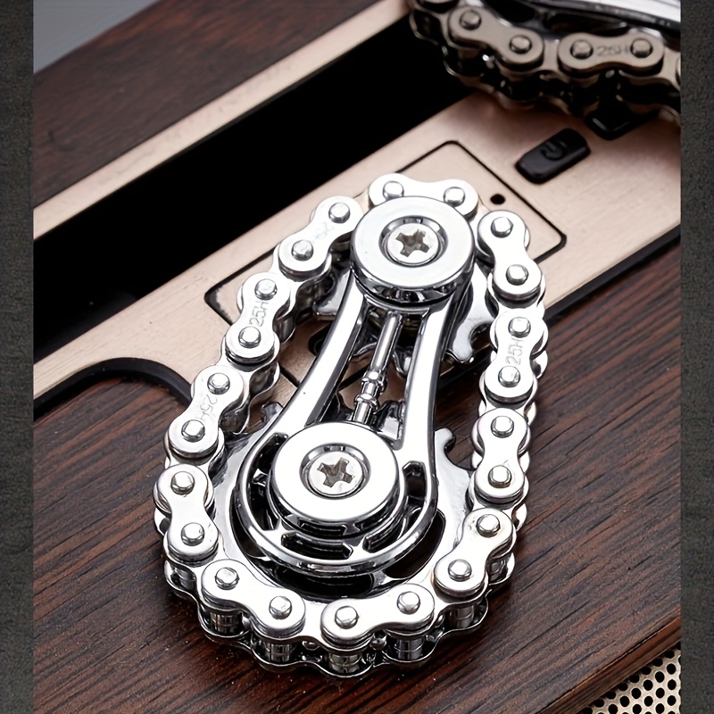 Piñones volante dedo Gyro Fidget Spinner antiestrés ansiedad cadenas de bicicleta de Metal EDC Spinner Fidget juguetes para adultos