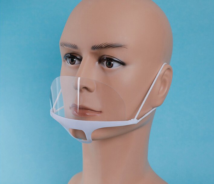40 stk/parti ansigtsmaske plastik køkken restaurant masker gennemsigtige masker permanent anti tåge catering mad hotel kokkens special